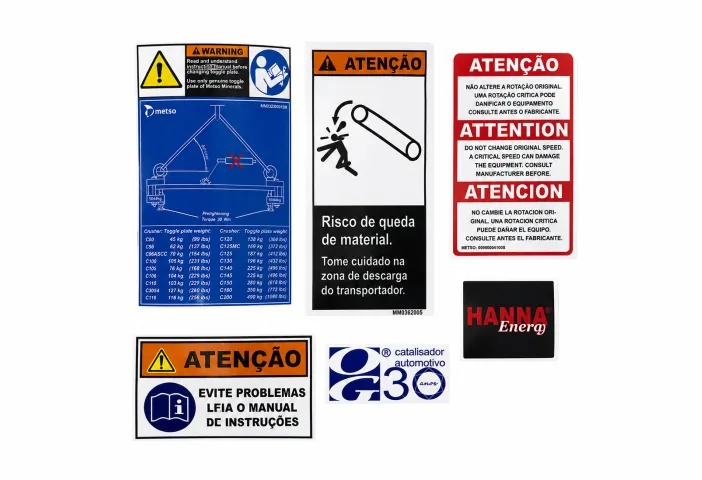 Etiqueta autoadesiva brilhante