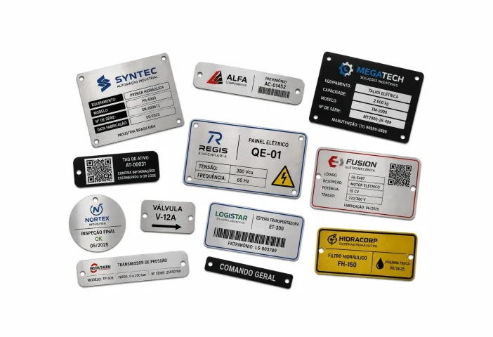 Etiqueta de identificação industrial