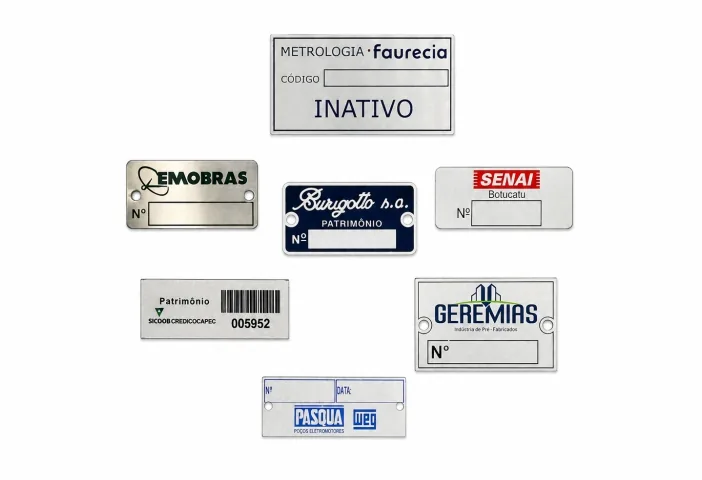 Etiqueta patrimonial personalizada