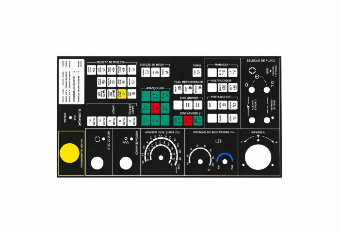 Teclado de membrana personalizado para equipamento industrial