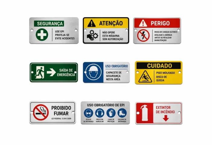 Placa de segurança